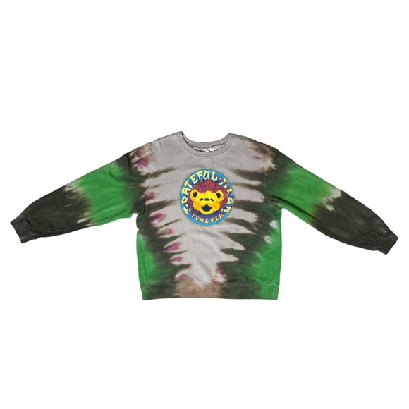 GRATEFUL DEAD LONG SLEEVE CREW NECK TIE DYE PLUS SIZE SWEATSHIRT - Picture 3 of 8